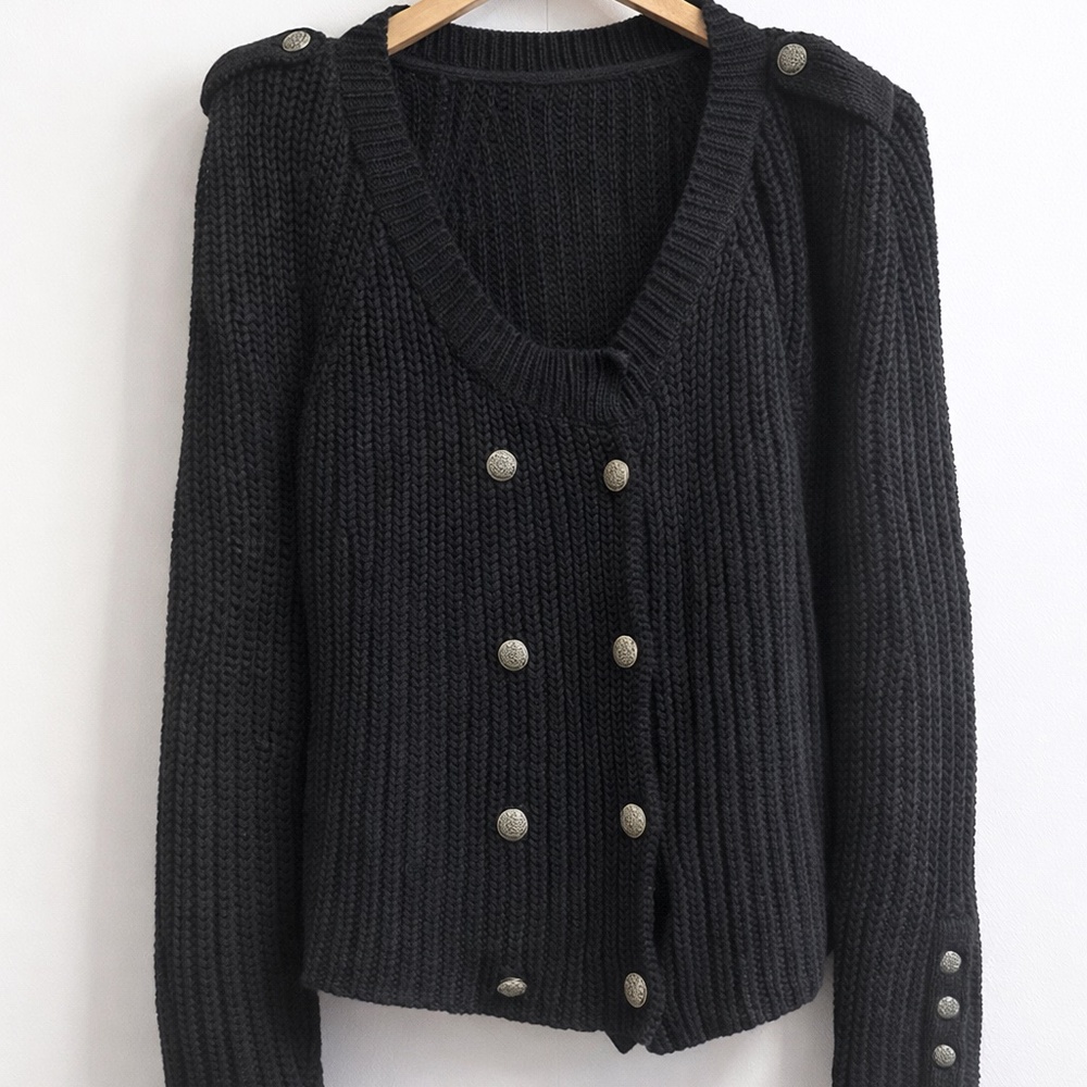 Comptoir Des Cotonniers Black Knit Sweater